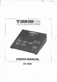 Jobo Color Star manual. Camera Instructions.
